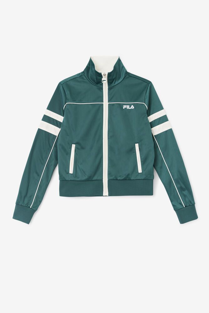 Fila Pippa Track Jacket Green - Womens - 19053RJAY